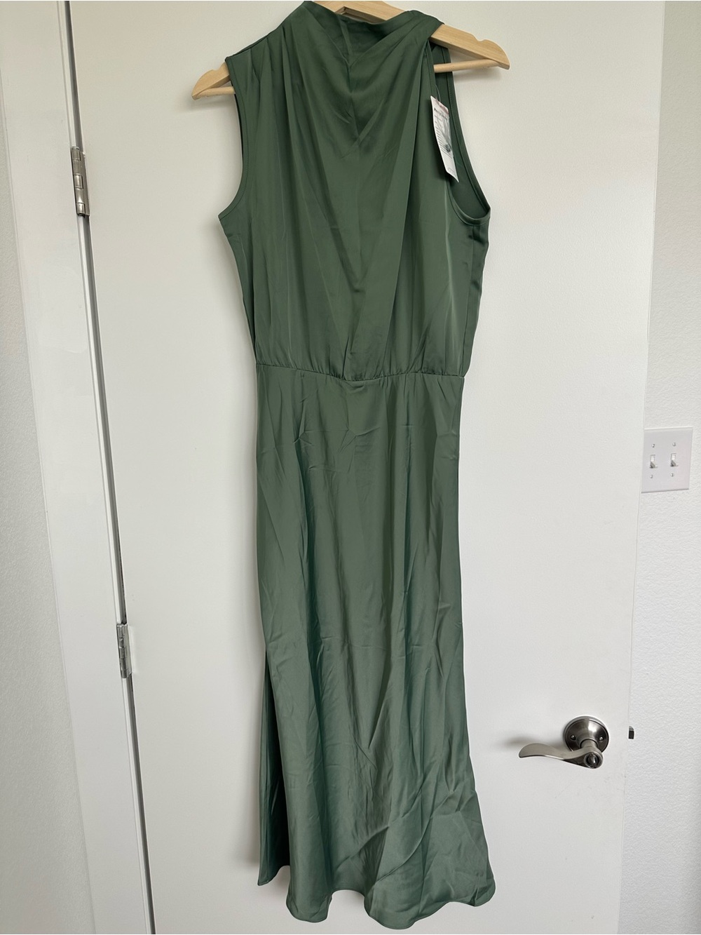 Sleeveless Olive Green Maxi Dress